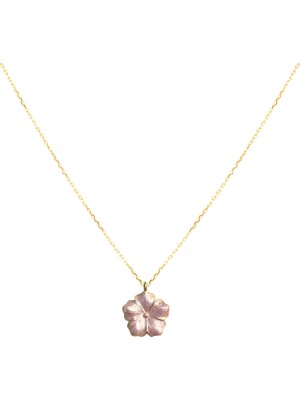 Alegoria Jewellery Bavella Mini Pembe Mineli 24 Ayar Altın Kaplama 925 Ayar Gümüş Kadın Kolye