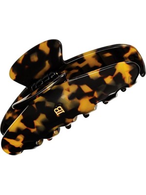 Balmain Cellulose Acetate Pince A Cheveux Tortoise Shell Büyük Boy Kadın Toka