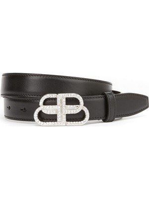 Balenciaga Siyah Kadın Deri Kemer