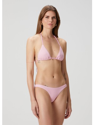 Frankie's Bikinis Nick Thermal Pembe Üçgen Bikini Üstü