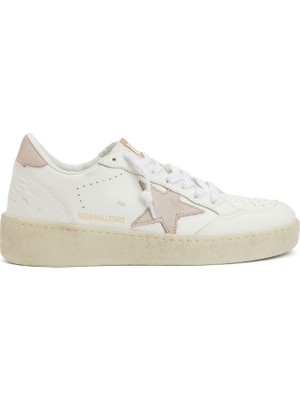 Golden Goose Ball Star Beyaz Pembe Kadın Deri Sneaker