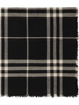 Burberry Check Siyah Yün Kadın Atkı