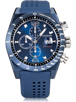 Locman Italy Stealth 300MT Chrono Lacivert Erkek Kol Saati