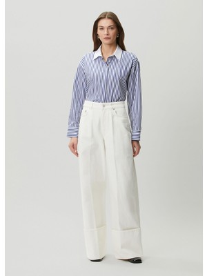 Givenchy Beyaz Wide Leg Jean Pantolon
