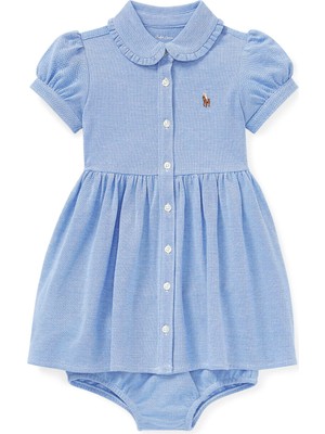 Polo Ralph Lauren Mavi Kız Bebek Elbise