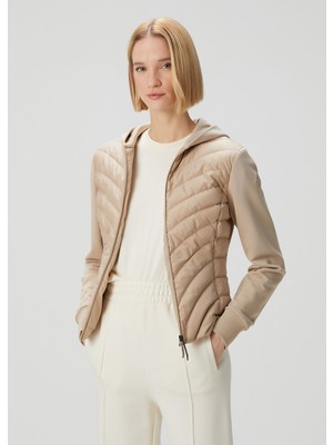 Moncler Bej Kapüşonlu Ceket