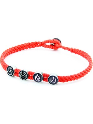 Boga Strenght Symbols Flat Braided Gümüş Bileklik