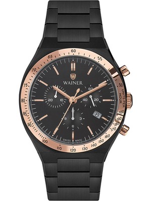 Wainer WA.10100-A Çelik Siyah Erkek Kol Saati