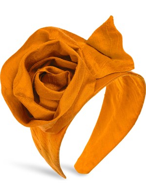 Sibi Hats Call Me Rosy El Yapımı Turuncu Ipek Taç