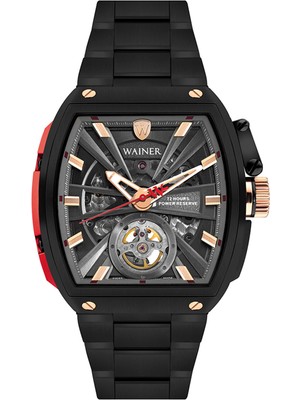 Wainer WA.25150-C Siyah Çelik Erkek Kol Saati