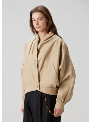 Bej Bomber Ceket