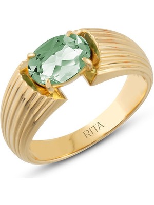 Rita Fine Jewelry Green Tourmaline Heirloom Kadın Altın Yüzük