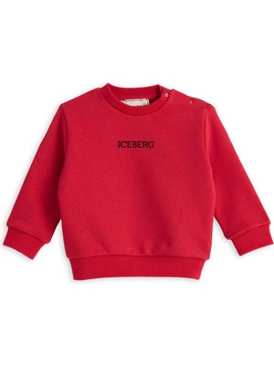 Iceberg Kırmızı Baskılı Unisex Bebek Sweatshirt