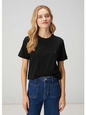  club siyah basic t-shirt