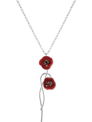 Ezra Baghaki Jewellery Sarmaşık Gelincik 925 Ayar Gümüş Kadın Kolye