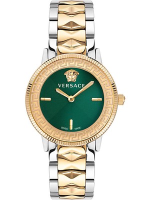 Versace VRSCVE2P00522 Altın Rengi Metalik Gri Kadın Kol Saati