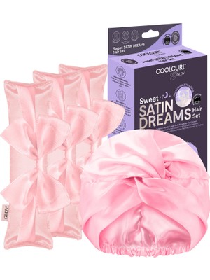 Coolcurl Sweet Dreams Satin Set Pink