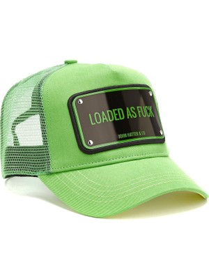 John Hatter & Co Yeşil Slogan Detaylı Erkek Şapka