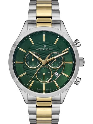Jacques Philippe JPQGC0313X8N Metalik Gri Çelik Erkek Kol Saati
