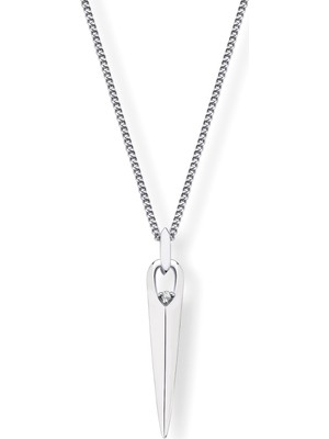 Aleyna Cebeci Jewelry Spair Pırlanta Taşlı 925 Ayar Gümüş Erkek Kolye