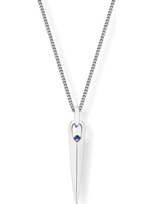 Aleyna Cebeci Jewelry Spair Safir 925 Ayar Gümüş Erkek Kolye