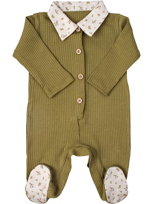 Koalav Green Moss Uzun Kollu Unisex Bebek Patikli Tulum