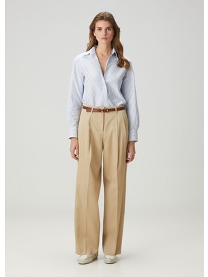 Golden Goose Kum Wide Leg Yün Gabardin Pantolon