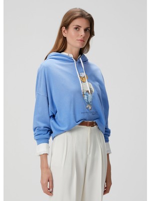 Polo Ralph Lauren Polo Bear Mavi Kapüşonlu Sweatshirt