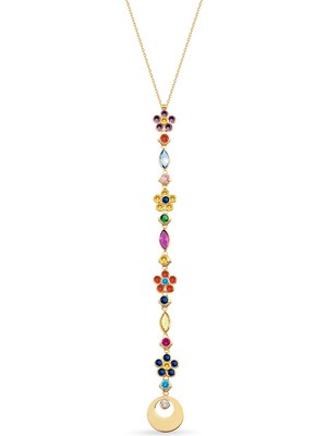 Orena Jewelry Pırlanta Taşlı Hedera 14 Ayar Altın Kadın Kolye