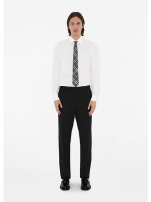 Burberry Classic Cut Vintage Check Gri Ipek Erkek Kravat