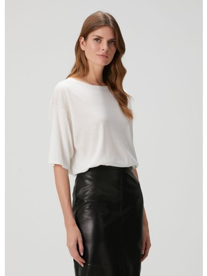 Toteme Oversize Beyaz Yün T-Shirt