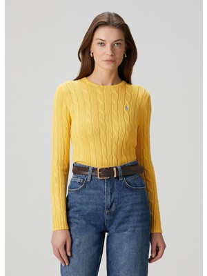 Polo Ralph Lauren Sarı Saç Örgü Triko