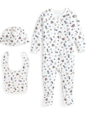 Polo Ralph Lauren Çok Renkli Desenli Kız Bebek 3lü Set