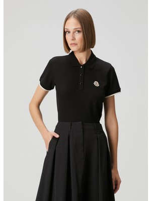Moncler Siyah Polo T-Shirt