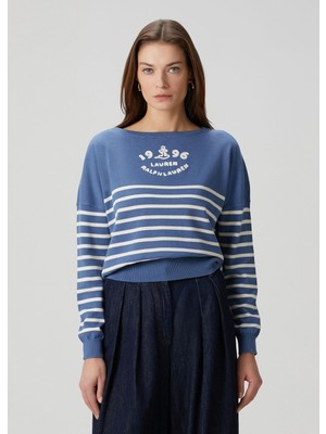 Lauren Ralph Lauren Mavi Çizgili Kazak