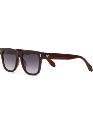 Blancia Milano Bc 1307 C2 Dikdörtgen Bordo Asetat Erkek Güneş Gözlüğü