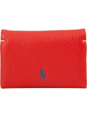 Polo Ralph Lauren Kırmızı Logo Detaylı Kadın Deri Kartlık