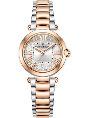 Jacques Philippe JPQLS967328RG Metalik Gri Rose Gold Çelik Kadın Kol Saati
