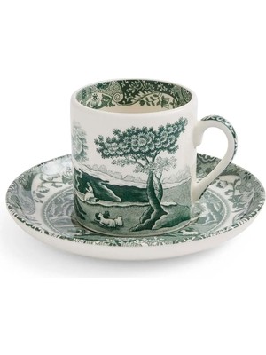 Spode Green Italian Porselen Kahve Fincanı
