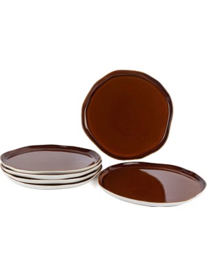 Mikasa Moor Beyaz Karamel Porselen 6'lı Servis Tabağı