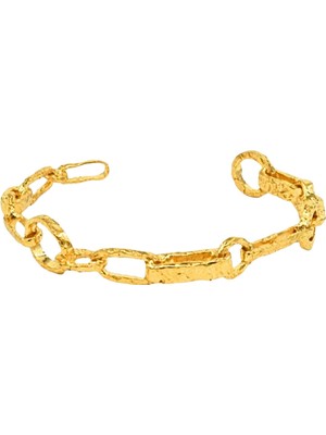 Griffart Golden Chain 22 Ayar Altın Kaplama Kadın Bilezik