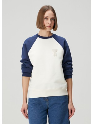 Ami Paris Lacivert Beyaz Sweatshirt