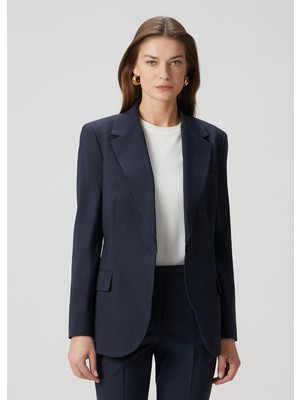 Theory Lynnia Lacivert Yün Blazer