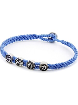 Boga Strenght Symbols Flat Braided Gümüş Bileklik