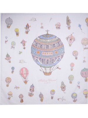 Atelier Choux Grand Carre Hot Air Baloons Bebek Battaniye