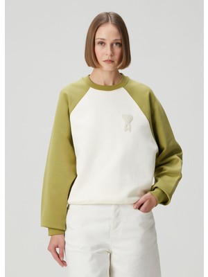 Ami Paris Yeşil Beyaz Sweatshirt
