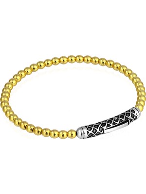 Kayra Khan Gold Erkek Gümüş Bileklik