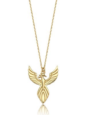 Hamza Yılmaz Jewelry Minimal Anka Kuşu 14 Ayar Altın Kolye