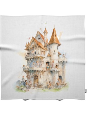 Ola Bebes Mutluluk Şatosu Bebek Müslin Örtü Set