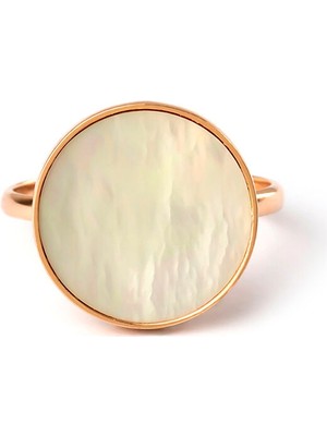 The Anoukis Mother Of Pearl Ring 14 Ayar Kadın Altın Yüzük